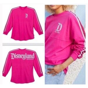 Disney Disneyland Resort Hot Pink Silver Glitter Spirit Jersey Parks Adult Sz M